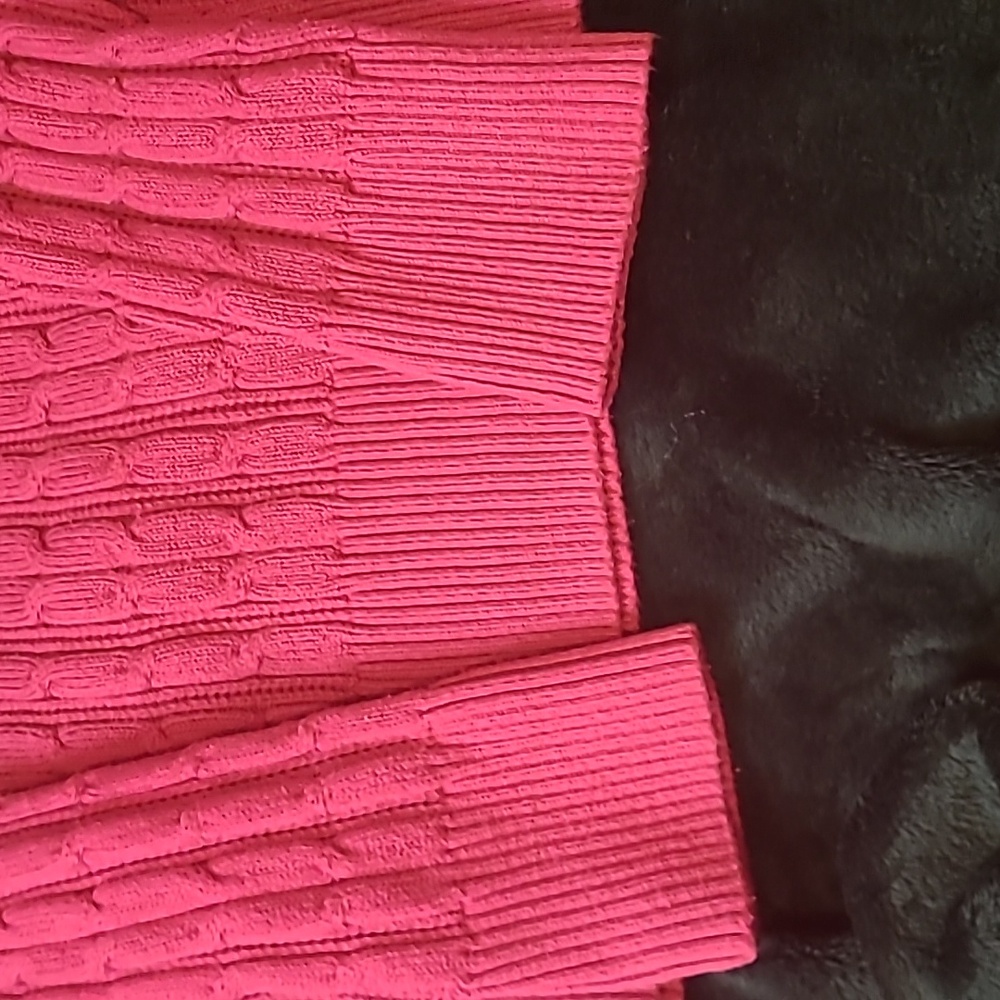 🟣2/$13. ST. JOHN'S BAY Women's Fuchsia Pink Classic Cable Knit Sweater‎ Size Xl - Picture 5 of 12